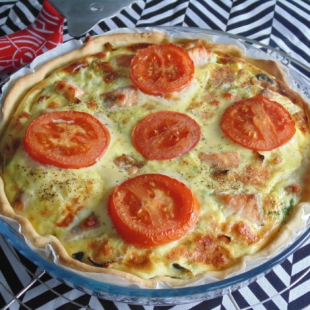 Quiche saumon poireaux