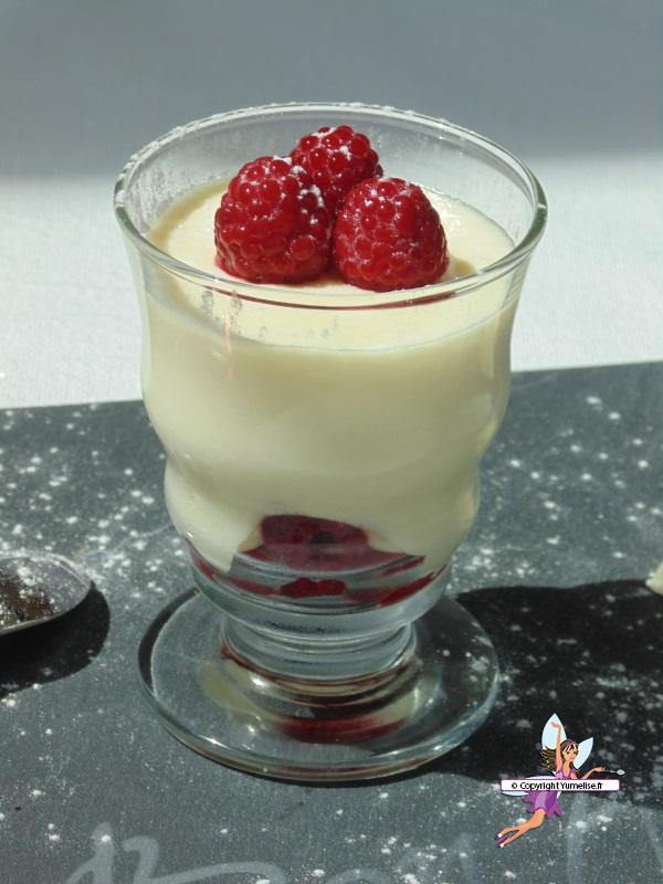 Mousse au chocolat blanc et aux framboises - Yumelise - recettes de cuisine