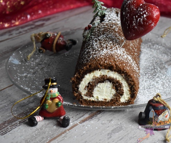 Bûche au chocolat et au mascarpone - dessert de Noël