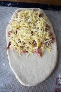 garniture de la fougasse lardons