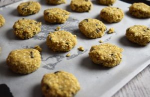 biscuits avoine et chocolat avant cuisson