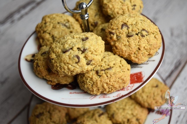 biscuits aux flocons d'avoine et pépites de chocolat