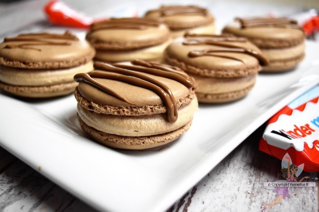  Macarons  Kinder  maxi Yumelise chocolat