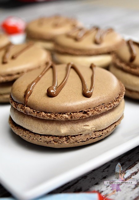  Macarons  Kinder  maxi Yumelise chocolat