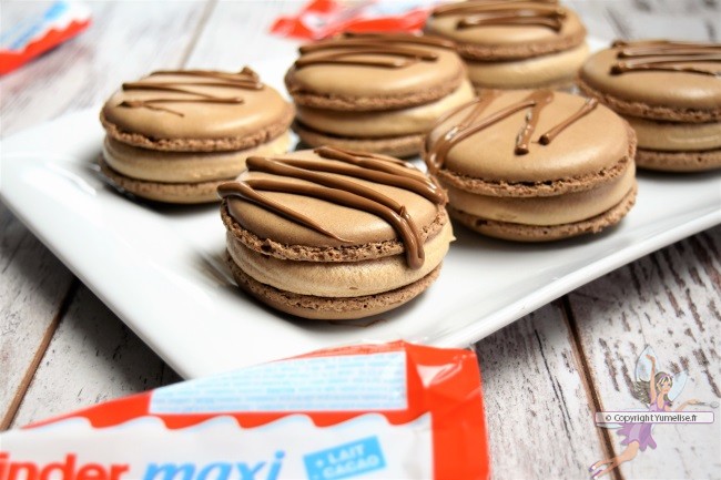  Macarons  Kinder  maxi Yumelise chocolat