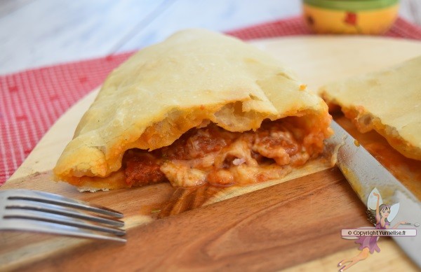 pizza calzone coupée