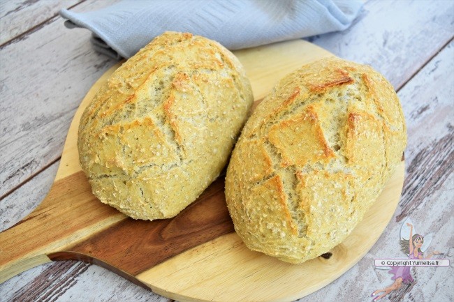 Pain au son d'avoine, cuit sous cloche - boulangerie facile