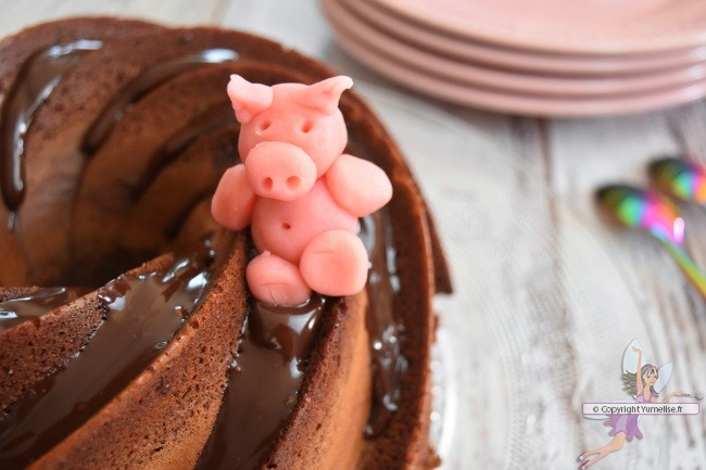 le bundt cake chocolat et manège au cochon