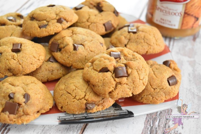 cookies moelleux à la pâte de spéculoos