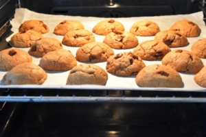 cuisson des cookies à la pâte de speculoos