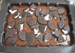 brownie oreo avant cuisson