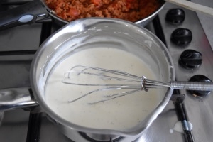 bechamel mascarpone pour lasagnes