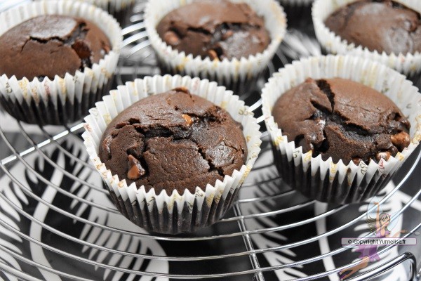 muffins chocolat avec pépites chocolat au lait