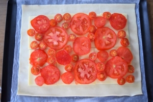 dressage tarte tomates gouda