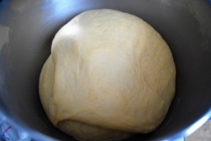 pâte gonflée après 2 heures de pousse
