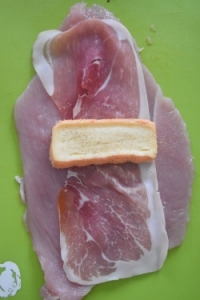 escalope de dinde, jambon cru et Maroilles