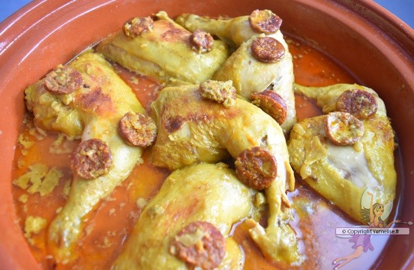 poulet et chorizo en tajine