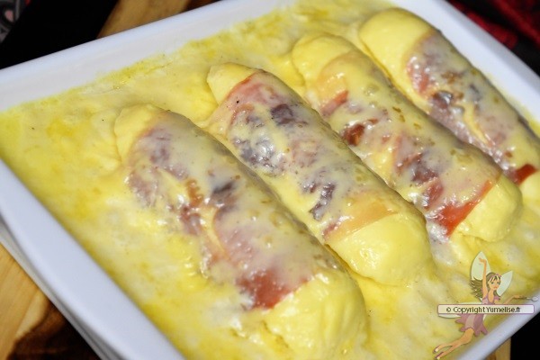 quenelles jambon Gouda et béchamel