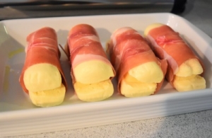 quenelles au Gouda et Jambon Serrano