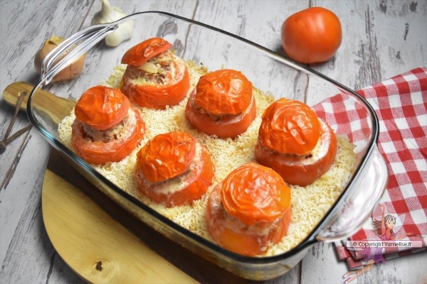 tomates farcies et riz cuits à l'Omnicuiseur