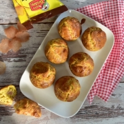 muffins au fines tranches séchées de poulet et au curry