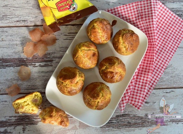 muffins au fines tranches séchées de poulet et au curry