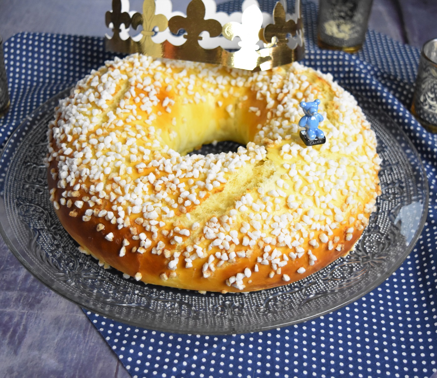 Brioche des rois en couronne
