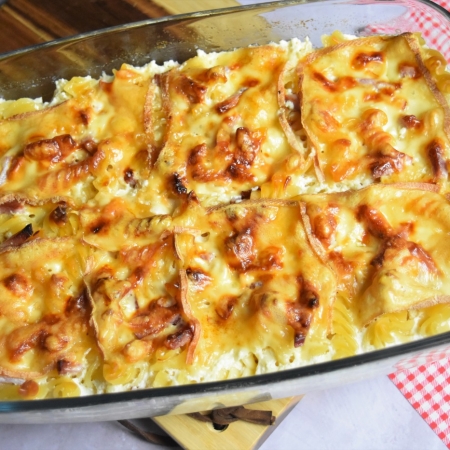 plat de gratin de pâtes