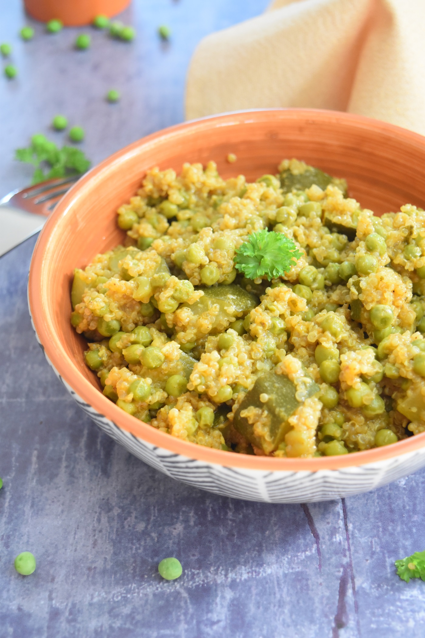 korma au quinoa et légumes verts