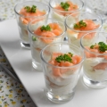 verrine au saumon et Tartare