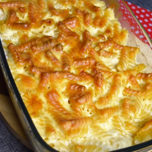 gratin de pâtes aux 3 fromages cuit