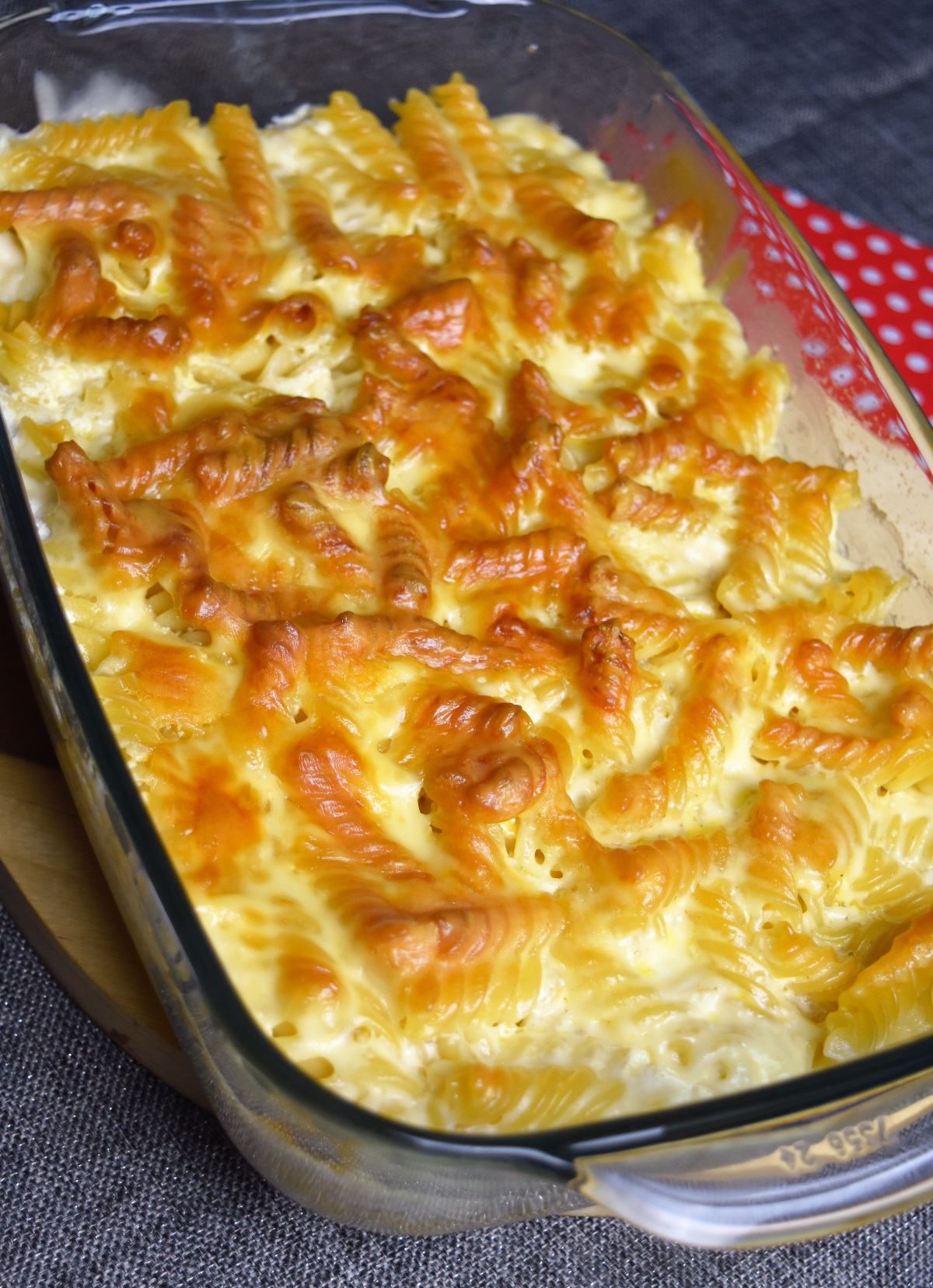 gratin de pâtes aux 3 fromages cuit