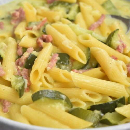 Pâtes façon carbonara allégée