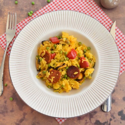 Assiette de riz à l'espagnole