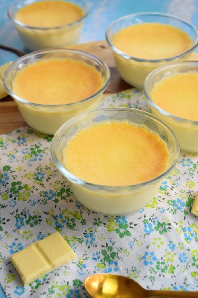 Pots de crème au chocolat blanc