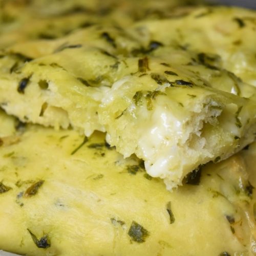 Fougasse à l'ail des ours et fromage