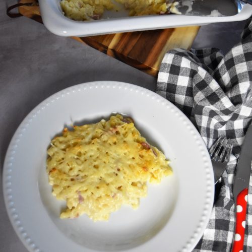 Gratin de coquillettes et jambon