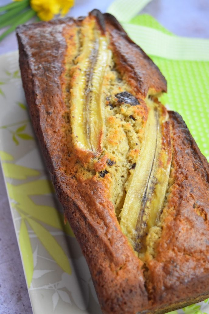 Cake à la banane et pépites de chocolat