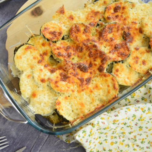 Gratin de brocoli et courgette à l'emmental