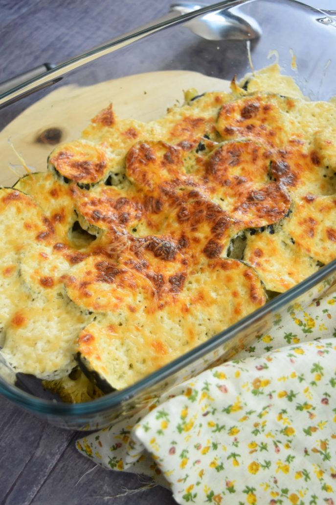 Gratin de brocoli et courgette à l'emmental