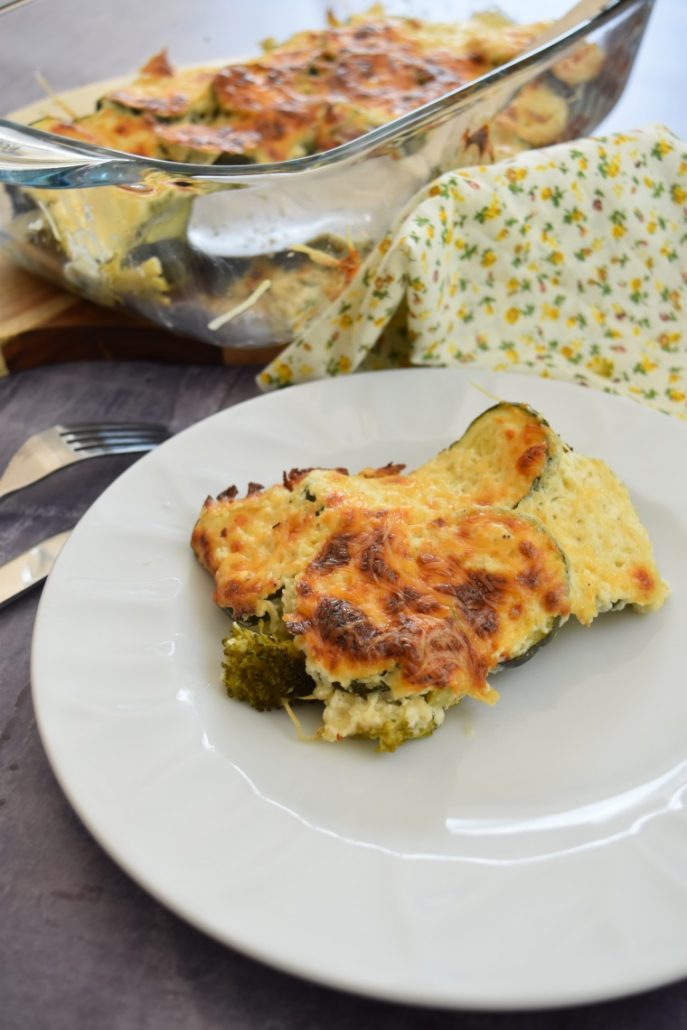 Gratin de brocoli et courgette