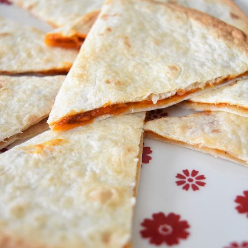 tortillas au fromage et chorizo