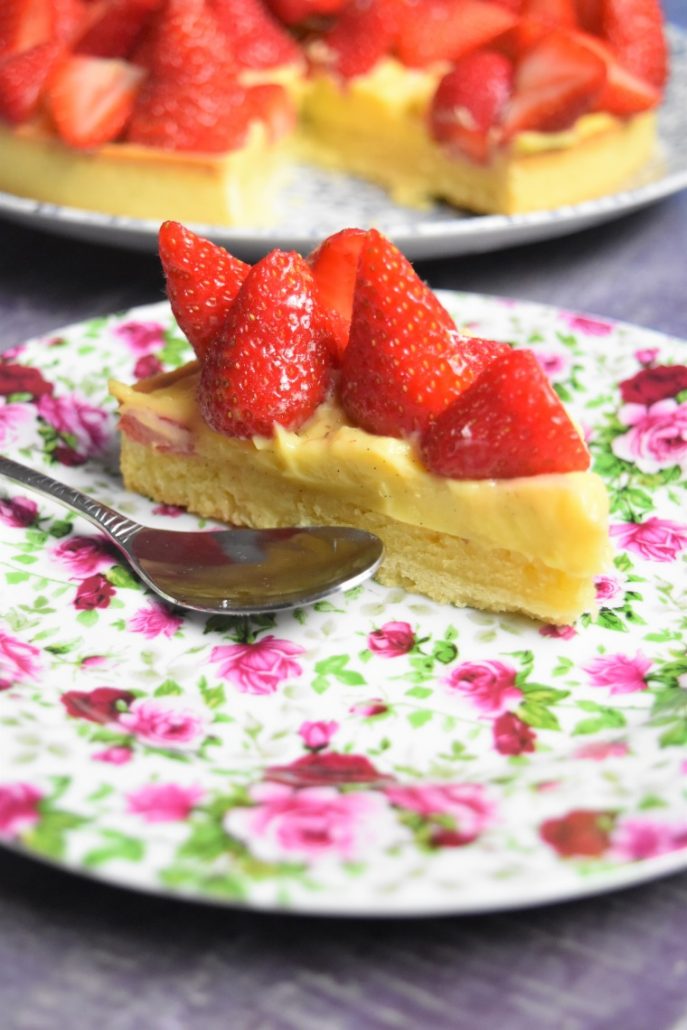 Part de tarte aux fraises