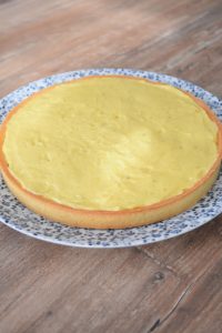 Crème pâtissière sur fond de tarte