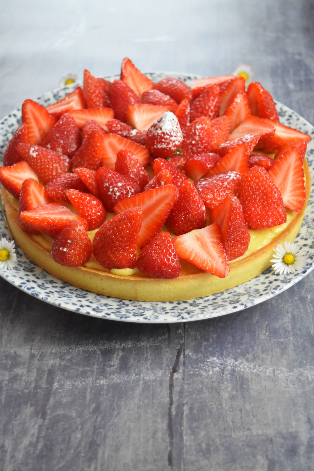 La tarte aux fraises à la crème d'amande