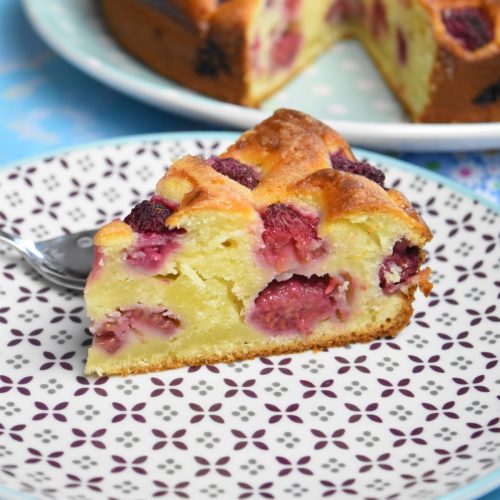 Gâteau aux framboises et mascarpone