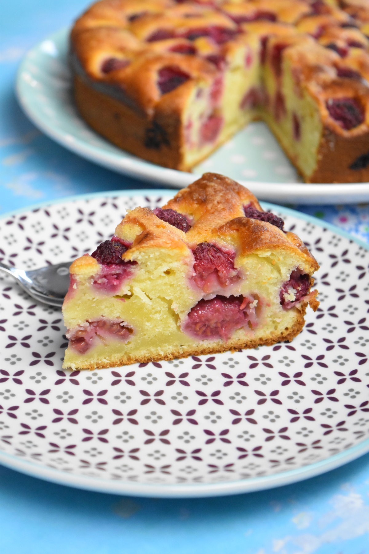 Gâteau aux framboises et mascarpone