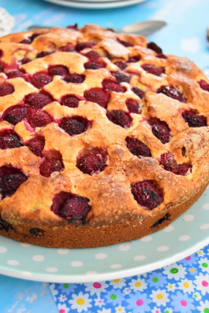 gâteau aux framboises