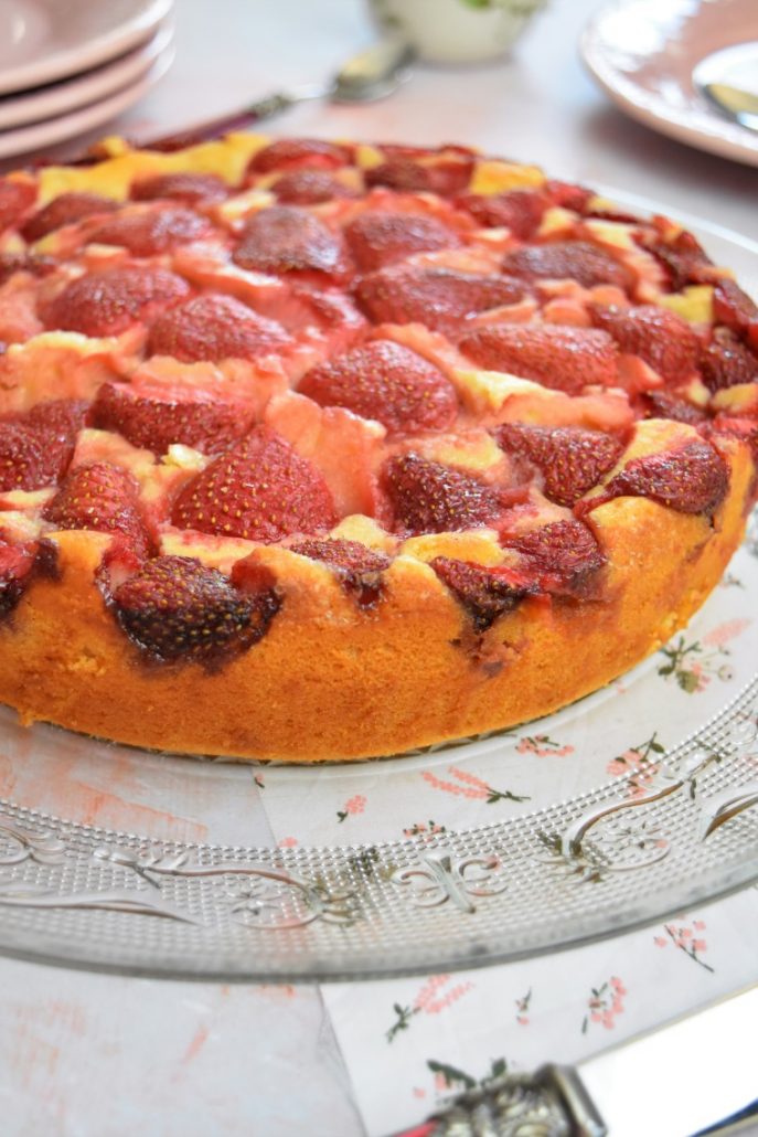 Gâteau au yaourt et aux fraises