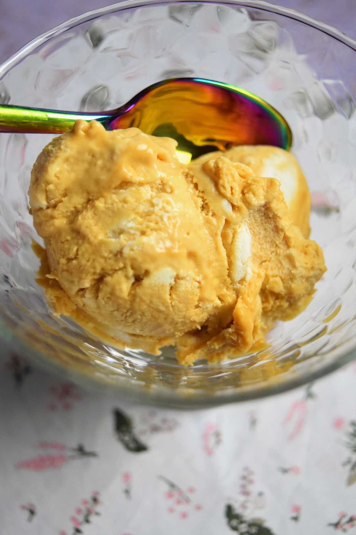 Glace au caramel sans sorbetière